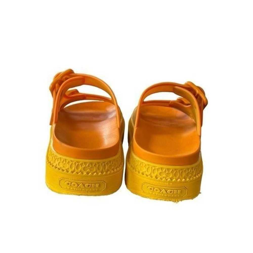 COACH Yellow Orange Lucy Rubber Platform Slide Sl… - image 5