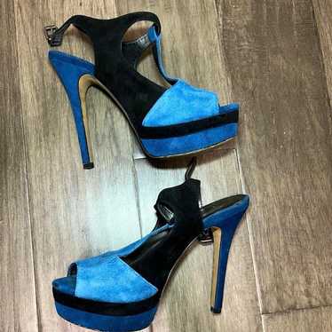 Jessica Simpson blue/black Suede Platform