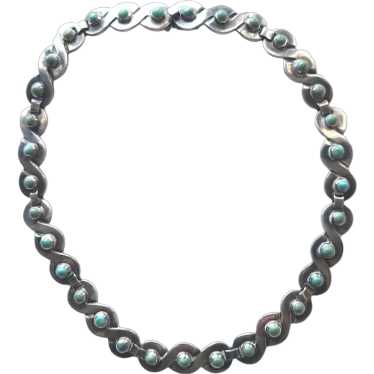 1940s Serafin Moctezuma Mexican Silver & Turquoise