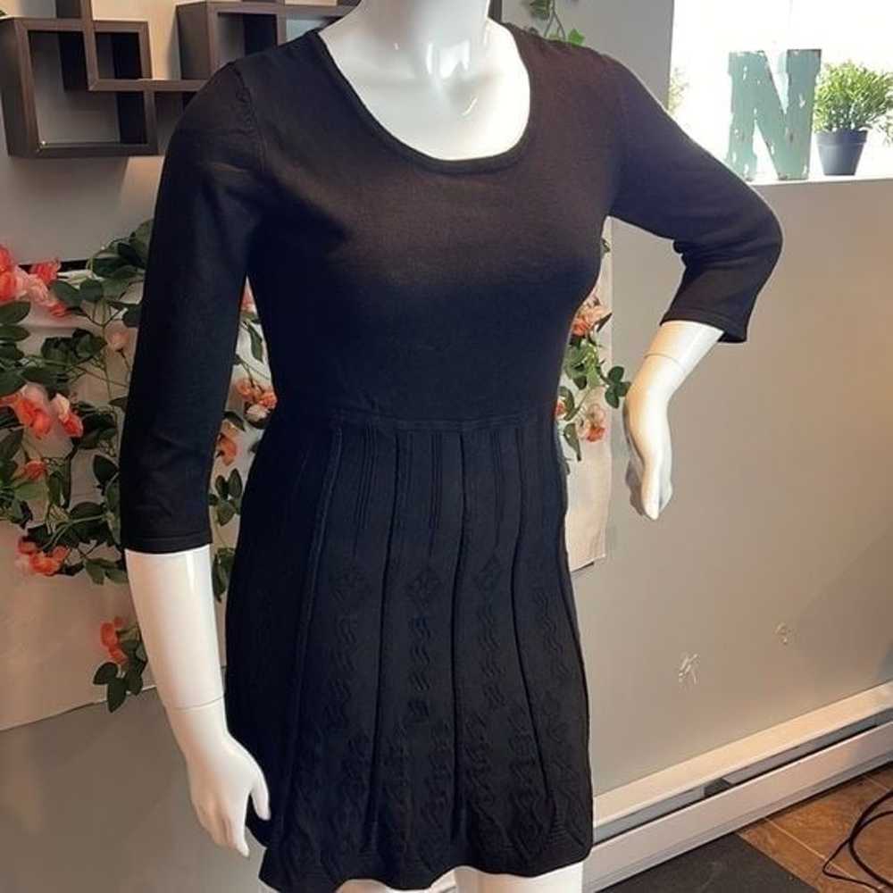 ABS Black Sweater Knitted 3/4 Sleeve Round Neckli… - image 6