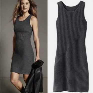 Athleta Grey Knit Sleeveless Sweater Dress sz M An