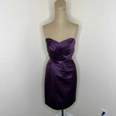 Davids Bridal Deep Purple Strapless Dress 6