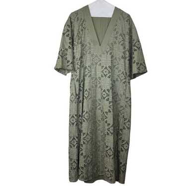 Womens Zara Embroidered Oversized Dress Kaftan Sag