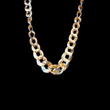 Vintage Gold tone Double Link Chain Necklace