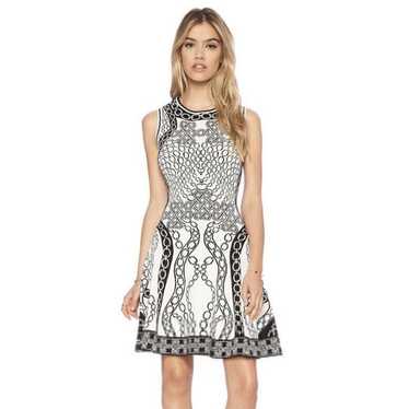 DVF Diane Von Furstenberg Fit and Flare Dress Blac