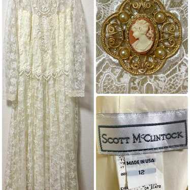 SCOTT McCLINTOCK Long Dress Cameo 80s