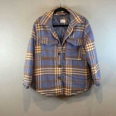 Hurley blue plaid shacket S