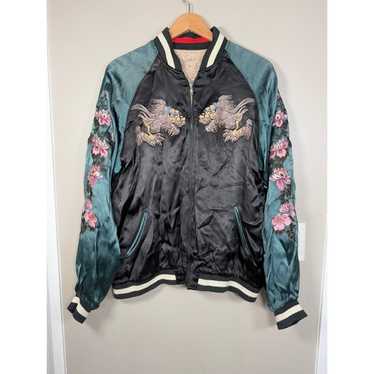 Rare Vintage 1950s Japanese Jacket Sukajan Silk Reversible