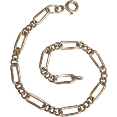 14k Yellow Gold Figaro Chain Bracelet