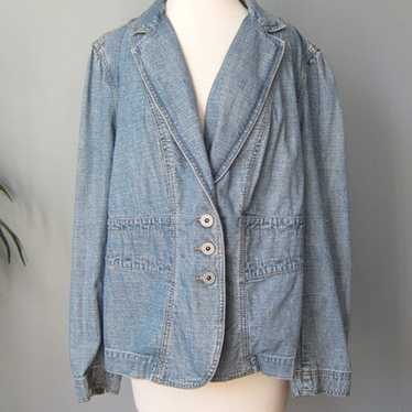 Tommy Hilfiger Denim Blazer Jacket Size 1X Light w