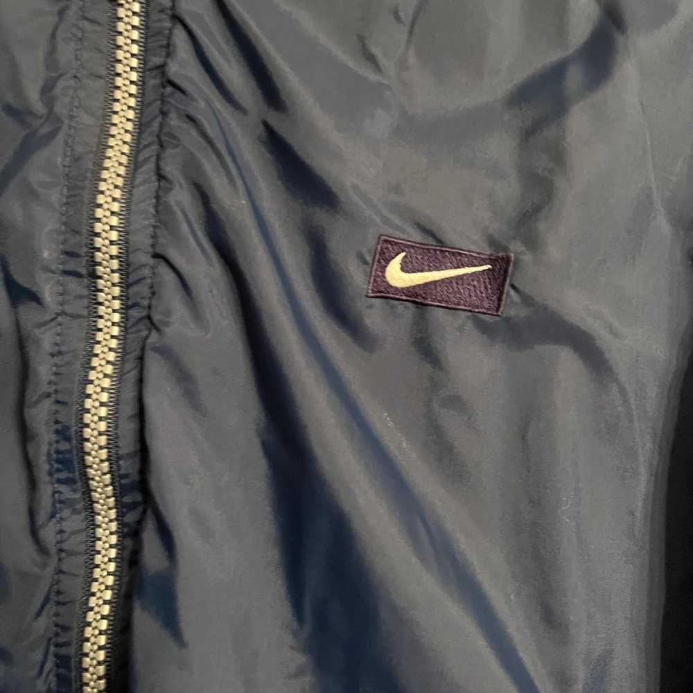 Vintage Nike Reversible Bomber Jacket Grey Navy B… - image 6