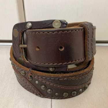 Rrl studded leather belt - Gem