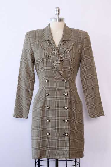 La Belle Glen Plaid Blazer Dress S