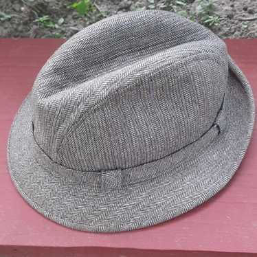 Vintage Kanyon Road Tweed Fedora Hat Size Large