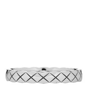 CHANEL 18K White Gold Mini Coco Crush Ring 58 8.25 - image 1