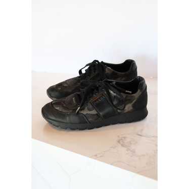 靴 archive prada leather sneaker y2k PRADA Logo Leather Sneakers sport y2k grunge archive