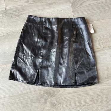 Forever 21 Forever 21 Silver Shiny Mini Skirt