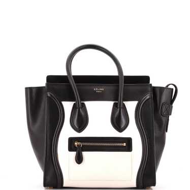 CELINE Bicolor Luggage Bag Leather Micro