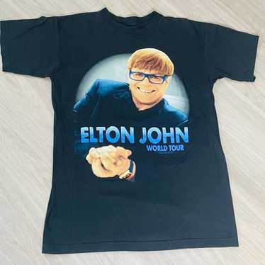 バンドT シャツエルトンジョン1997年ライブツアー　サイズM PolyGram 90s エルトンジョン Elton John ツアー Tシャツ 黒 音楽 - メルカリ