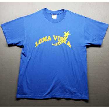 Vintage 1990s Hanes Royal Blue Loma Vista Graphic 