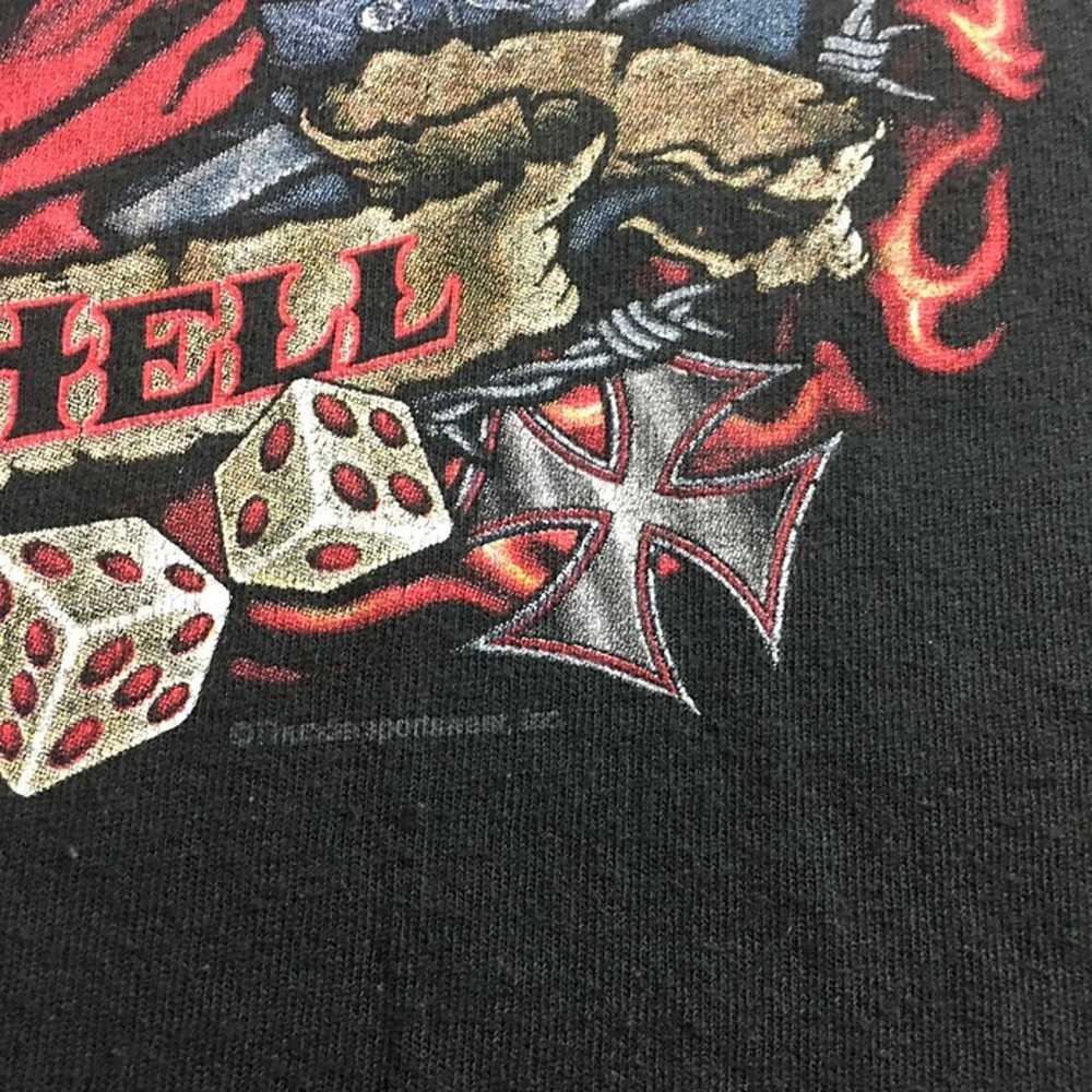 Vintage Biker From Hell Shirt Mens XL Black Thund… - image 3