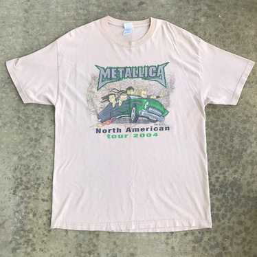 メタリカ2004ツアーTシャツ Vintage 2004 Metallica Pushead Rock Band Tour Black T-shirt
