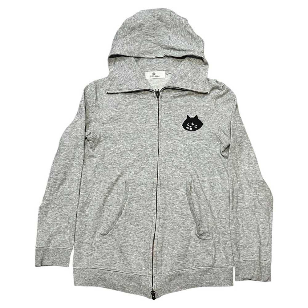 Issey Miyake × Ne-Net Ne-net Grey Zip Up Hoodie - image 2