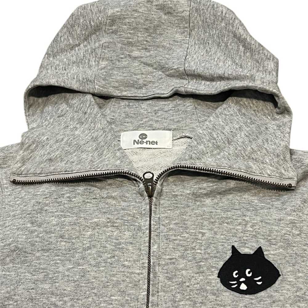 Issey Miyake × Ne-Net Ne-net Grey Zip Up Hoodie - image 3