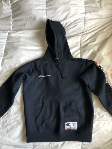 【SUPREME】 X CHAMPION HOODED SWEATSHIRT BLACK 25SS $_12.JPG?set_id=880000500F