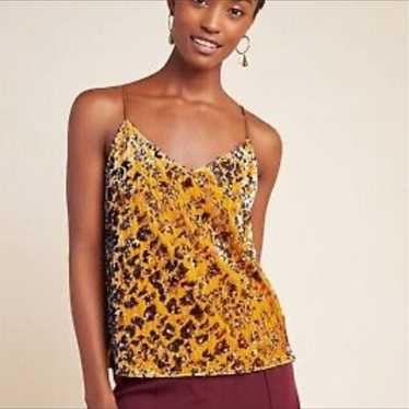 Ro & De Velvet and Sequins Top