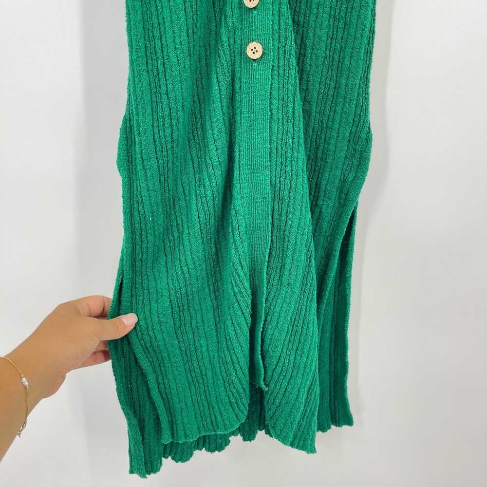 FP Beach | Green Riding Waves Sweater Knit Midi D… - image 8