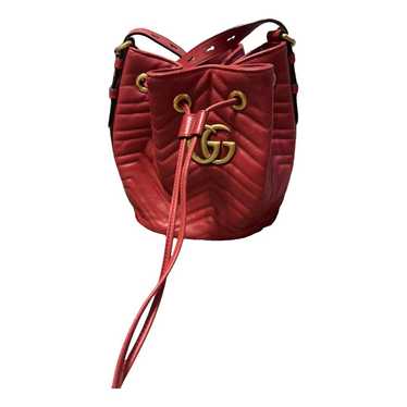 Gucci Gg Marmont Bucket leather handbag