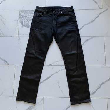 DIESEL BLACK GOLD Italy. Khaki-Green Painted Design Burnout