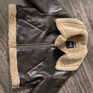 Zara leather bomber jacket - Gem
