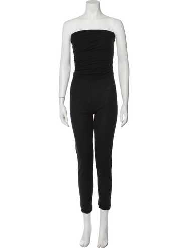 オールインワン・サロペット MAISON MARGIELA BLACK SATIN JUMPSUIT Maison Margiela Jumpsuit in Black | FWRD