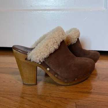 Ugg Brown Shearling-Lined Clogs - image 1