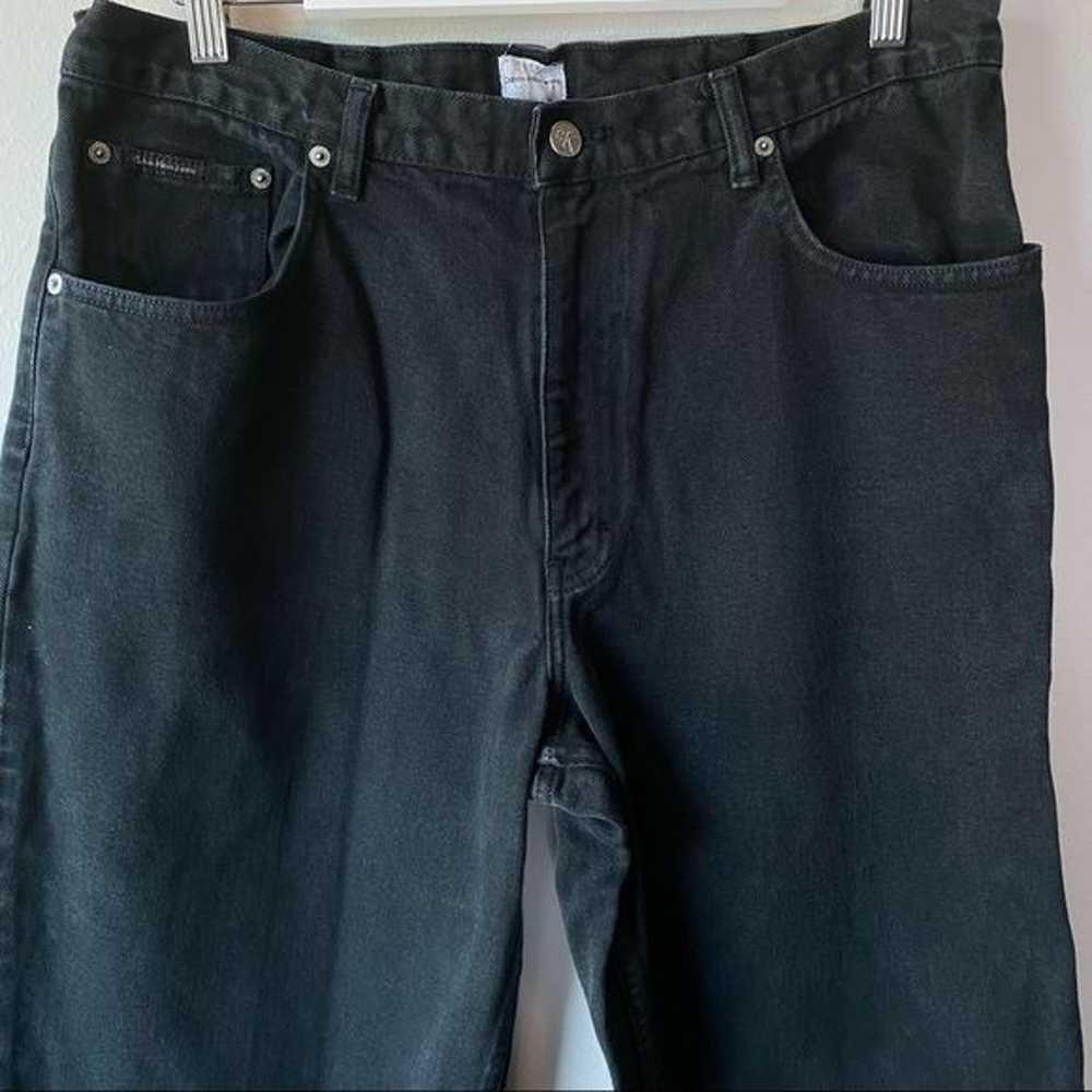 Calvin Klein Vintage Easy Fit Black Jeans 36 - image 5