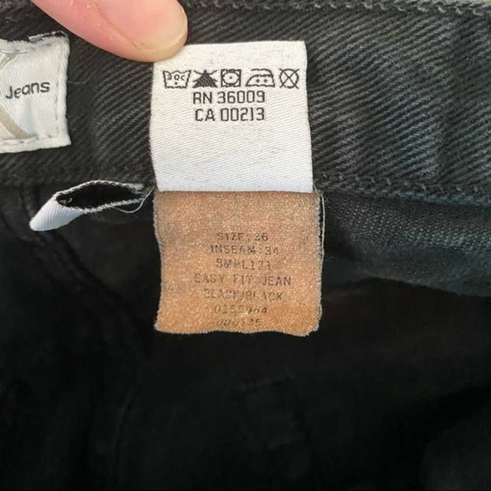 Calvin Klein Vintage Easy Fit Black Jeans 36 - image 8