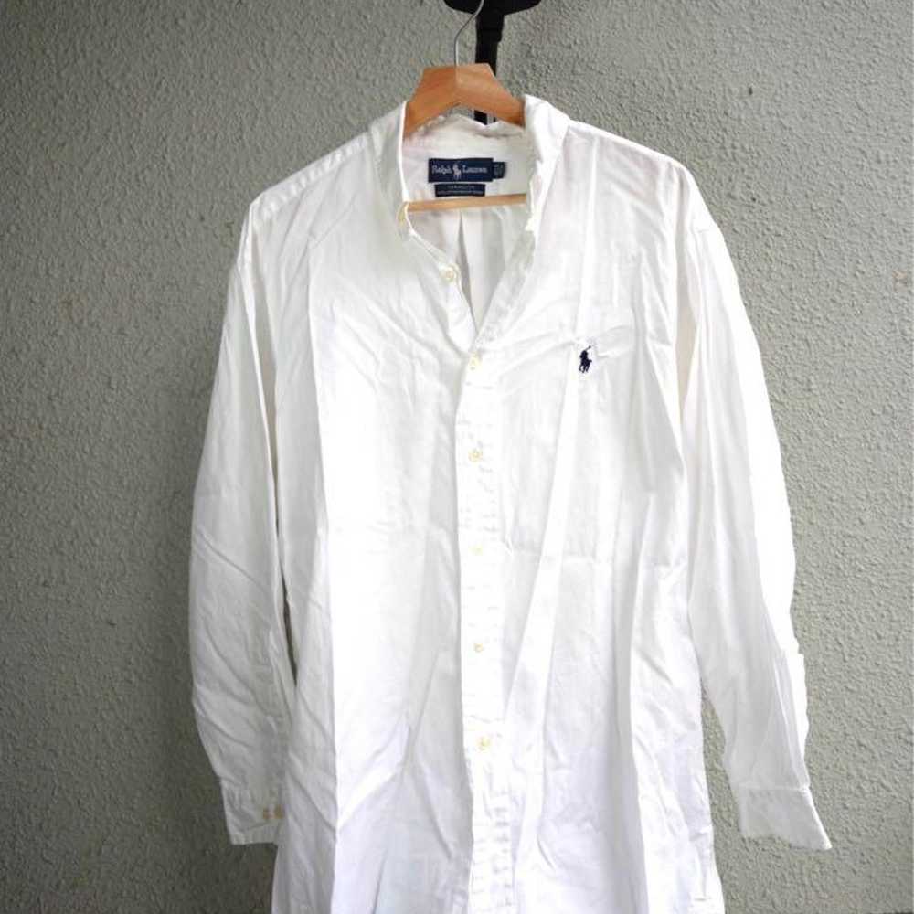 1990s Ralph Lauren Shirt White XL - image 1