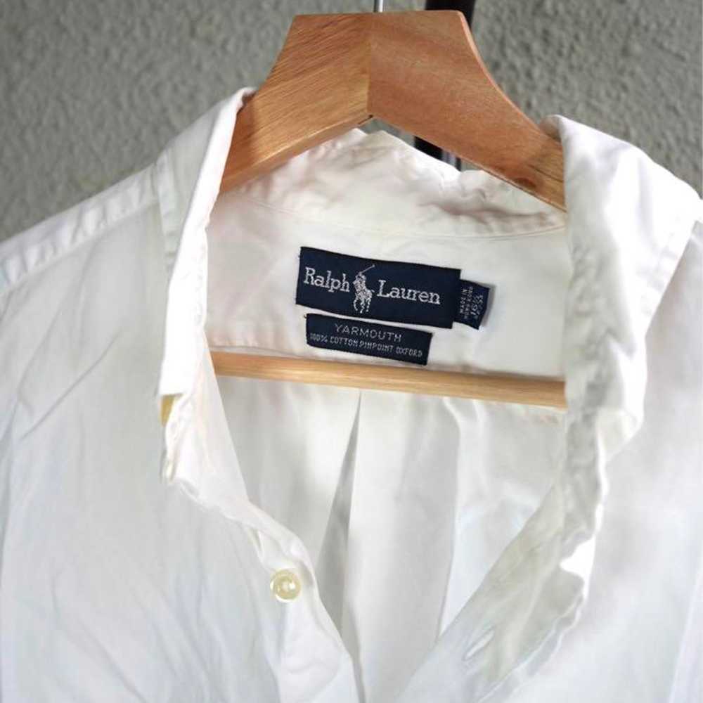 1990s Ralph Lauren Shirt White XL - image 2