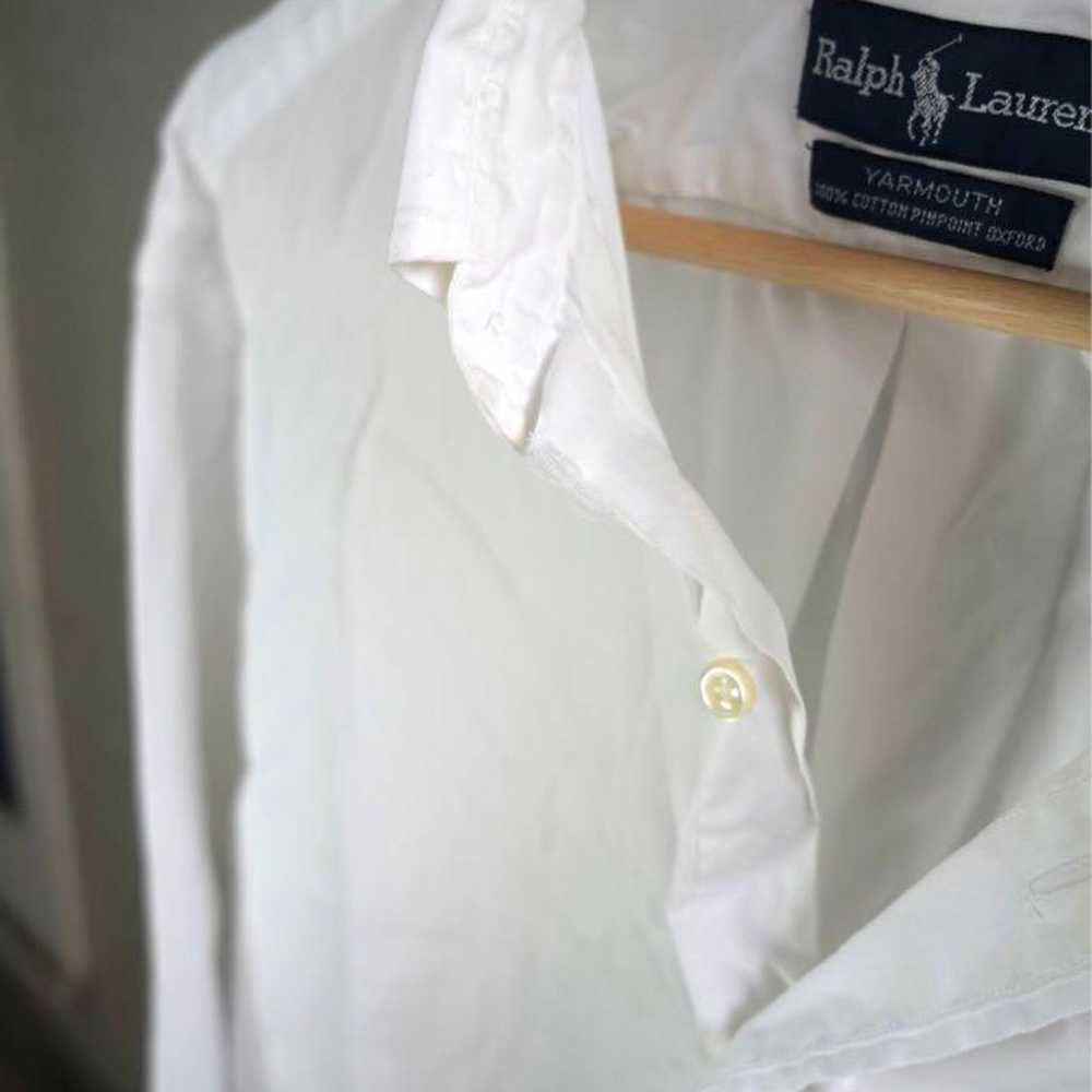1990s Ralph Lauren Shirt White XL - image 4