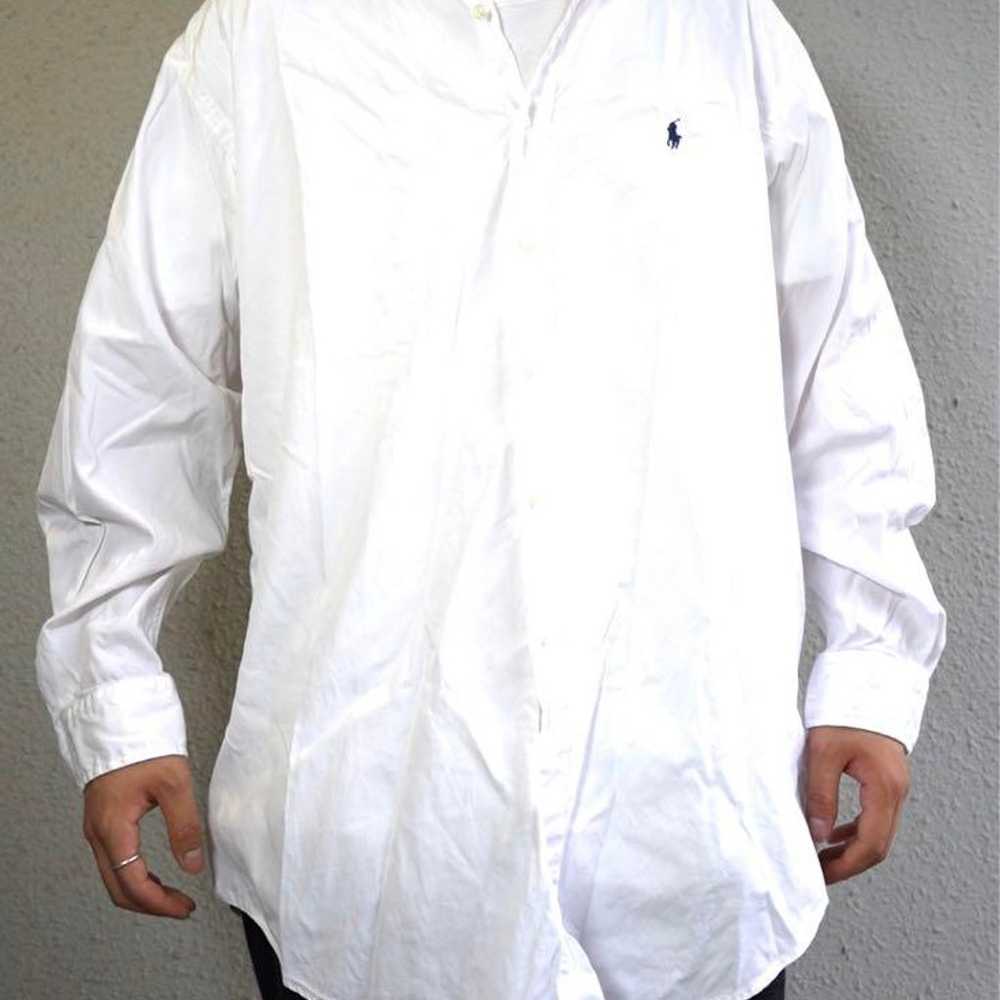 1990s Ralph Lauren Shirt White XL - image 5