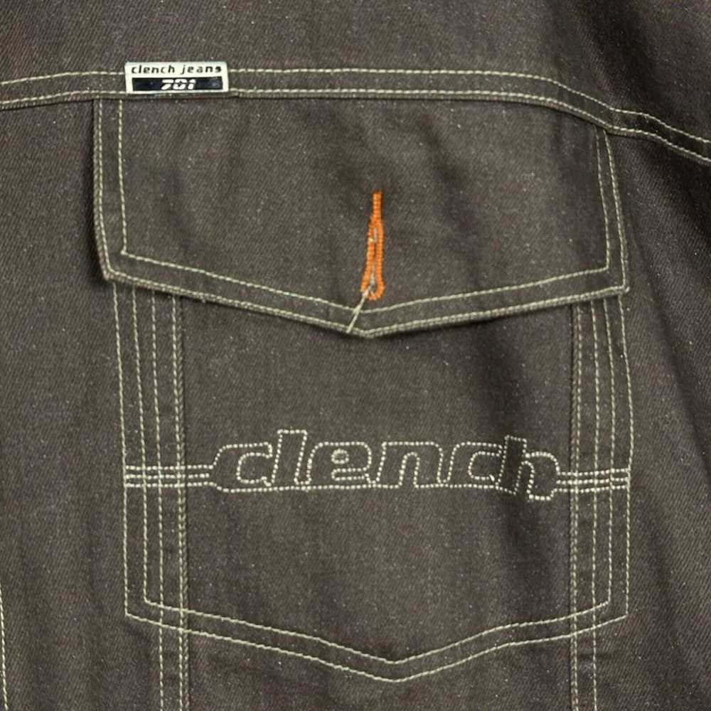 Clench 701 Jeans Brown Denim Jacket Button Up Men… - image 6