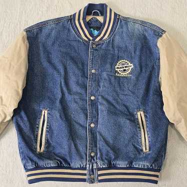 90s〜 Tri- Mountain denim varsty jkt Tri mountain varsity denim - Gem