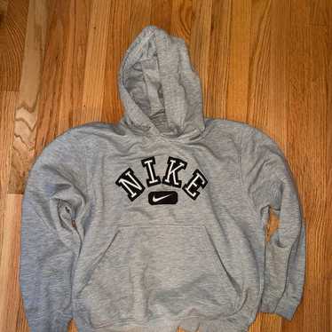 Vintage Nike Gray Hoodie Sweatshirt Adult