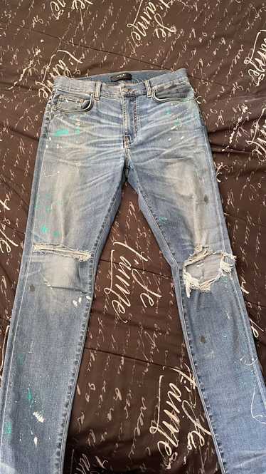 Amiri Amiri Paint Splatter Denim