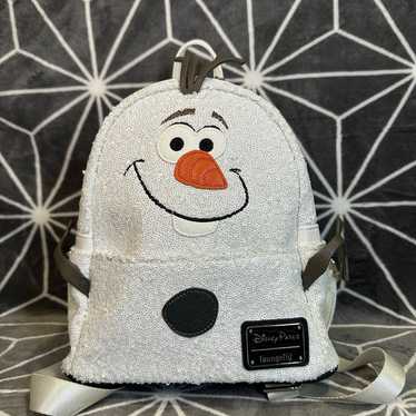 EUC RARE Vintage Olaf Sequin White Loungefly Mini… - image 1