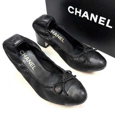 CHANEL pumps ballet shoes heels size 35 1/2