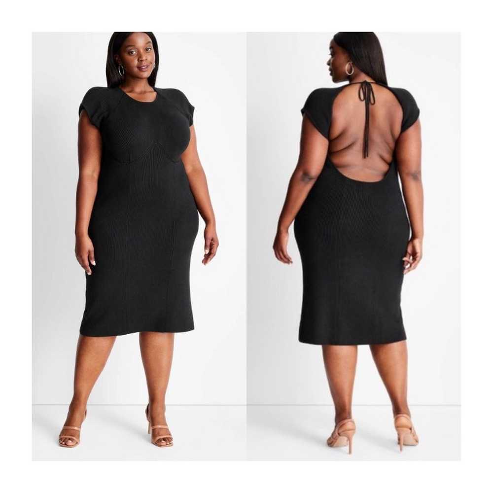 FUTURE COLLECTIVE Women's Plus Size Backless Knit… - image 1