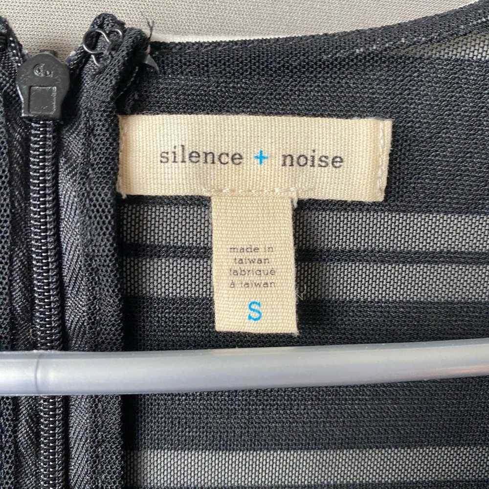 Silence + Noise sz S black white strip long sleev… - image 5